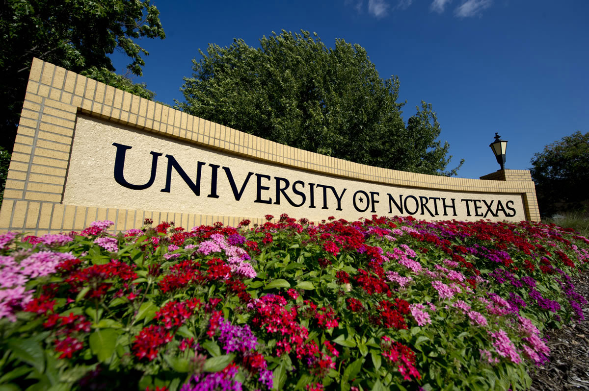 University of North Texas sign